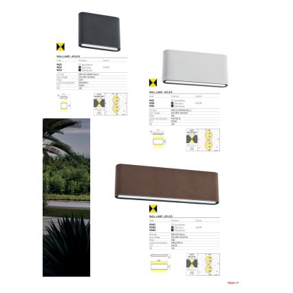 Redo 9622 - LED kültéri fali lámpa KLIPPE LED/13W/230V 3000K IP54 fehér