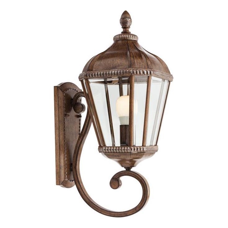 Redo 9656 - Kültéri fali lámpa ESSEN 1xE27/70W/230V IP44 barna/patina