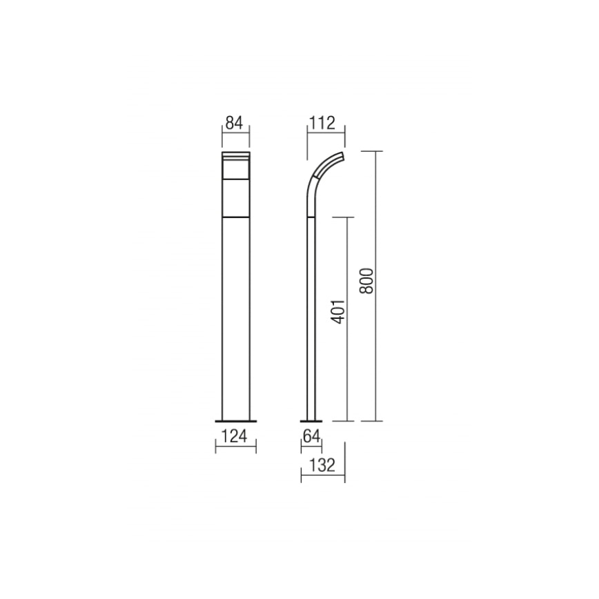 Redo 9717 - LED Kültéri lámpa SLIDER LED/7W/230V IP54 barna