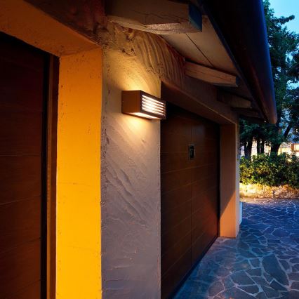 Redo 9899 - Kültéri fali lámpa  BRICK 1xE27/23W/230V IP54 barna