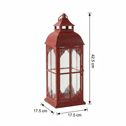 REDY dekoratív lámpás, 42 cm, piros
