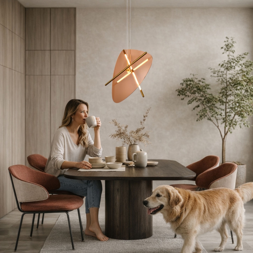 RELAX kábeles LED csillár LED/15W/230V arany/füstös barna