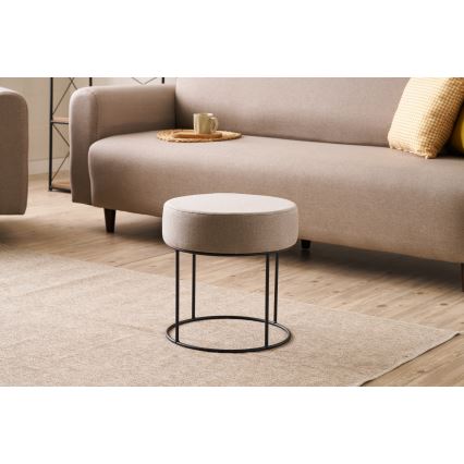 RELO puff, átmérő 40 cm, bézs