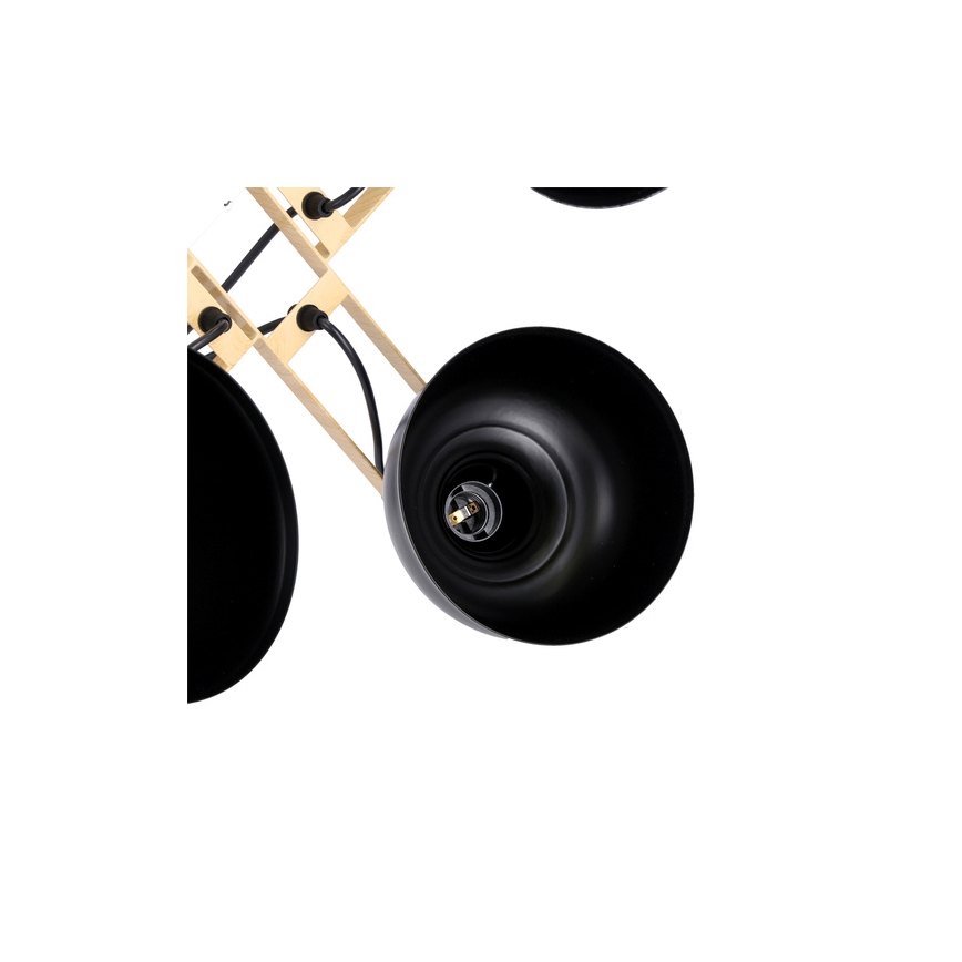 Lámpa zsinóron RENO 4xE27/40W/230V fekete/barna