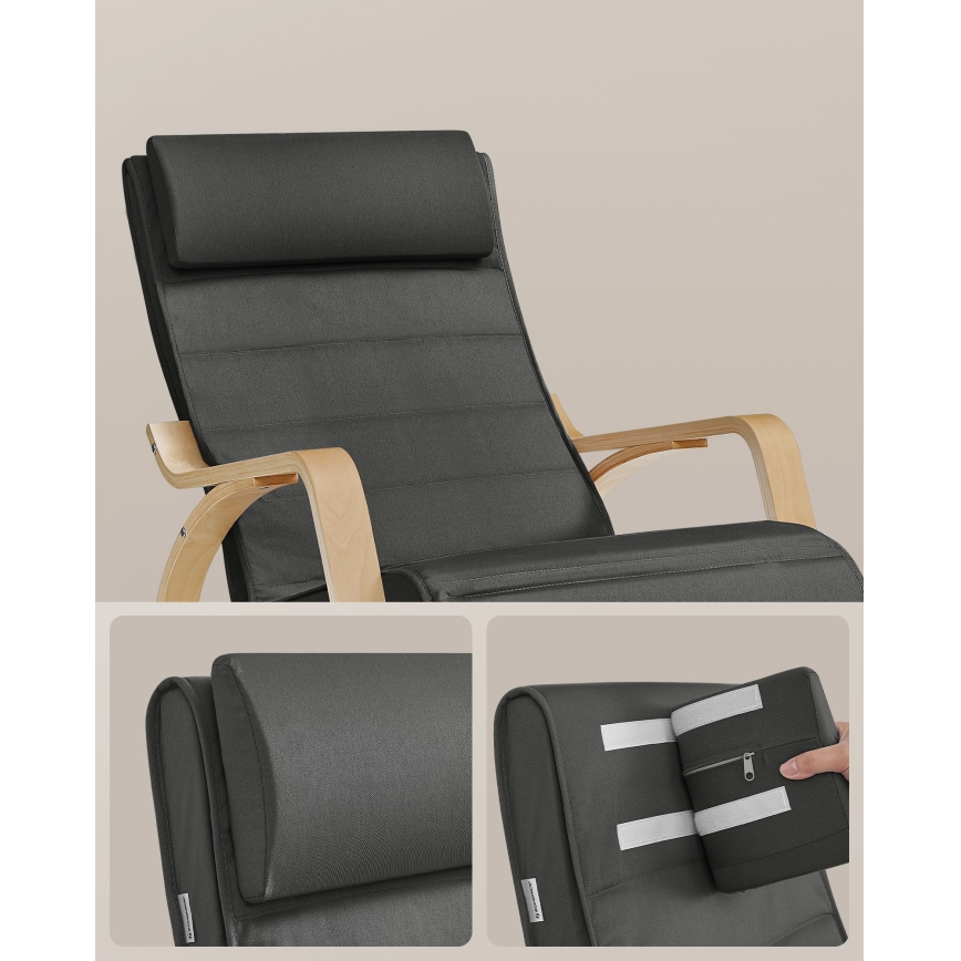 RESTLY sötétszürke hintafotel