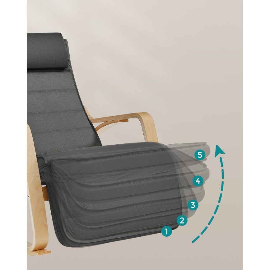 RESTLY sötétszürke hintafotel