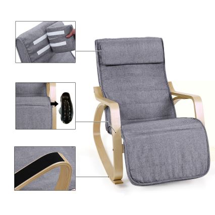 RESTLY szürke hintaszék