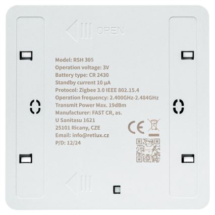 4 gombos okoskapcsoló 1xCR2430 fehér