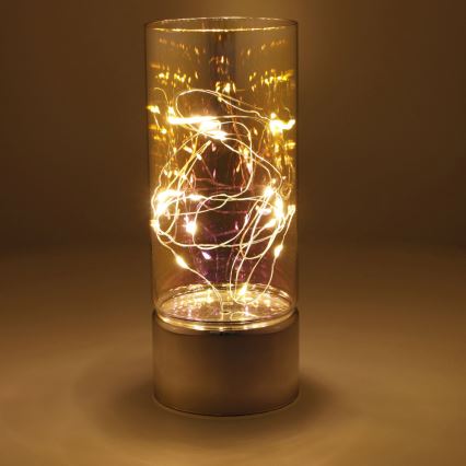 Dekoráció LED lánccal 3xAA meleg fehér