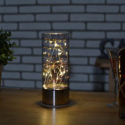 Dekoráció LED lánccal 3xAA meleg fehér