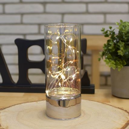 Dekoráció LED lánccal 3xAA meleg fehér