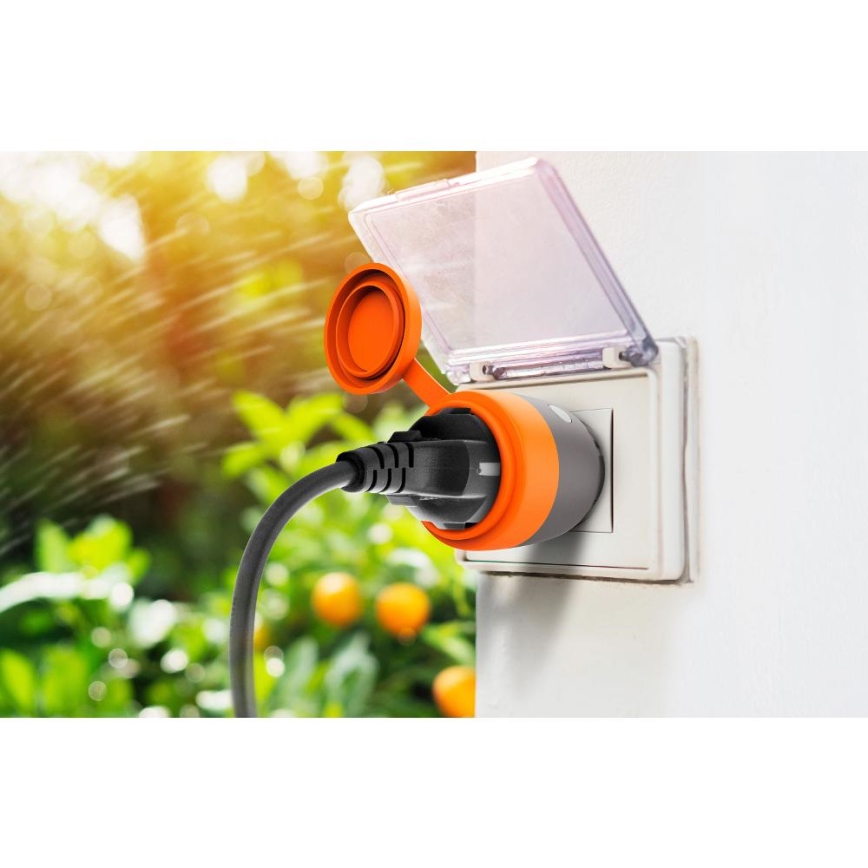 Intelligens kültéri aljzat 3680W/230V/Típus F SCHUKO/16A Wi-Fi IP44