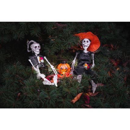 KÉSZLET 6x LED Dekoráció HALLOWEEN LED/1xCR2032/meleg fehér sütőtökös