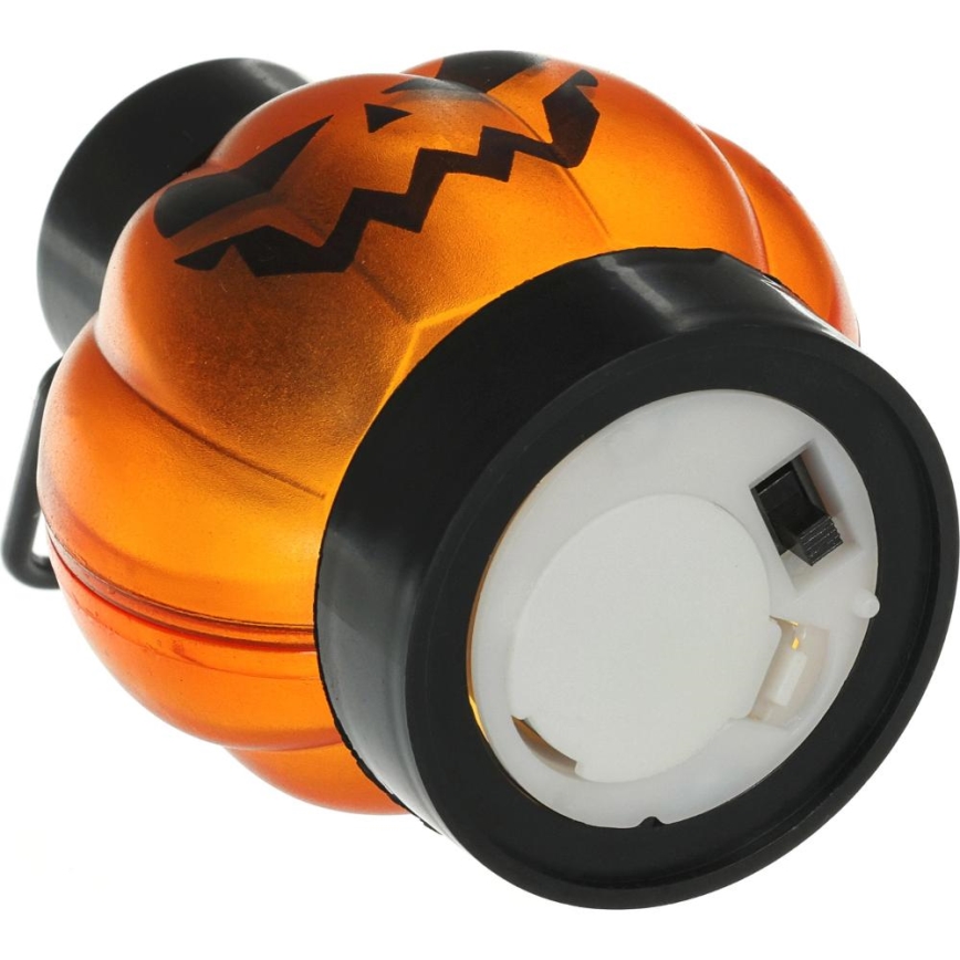 KÉSZLET 6x LED Dekoráció HALLOWEEN LED/1xCR2032/meleg fehér sütőtökös