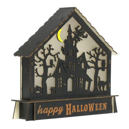 LED Dekoráció HALLOWEEN LED/2xAA/többszínű kísértetjárta ház