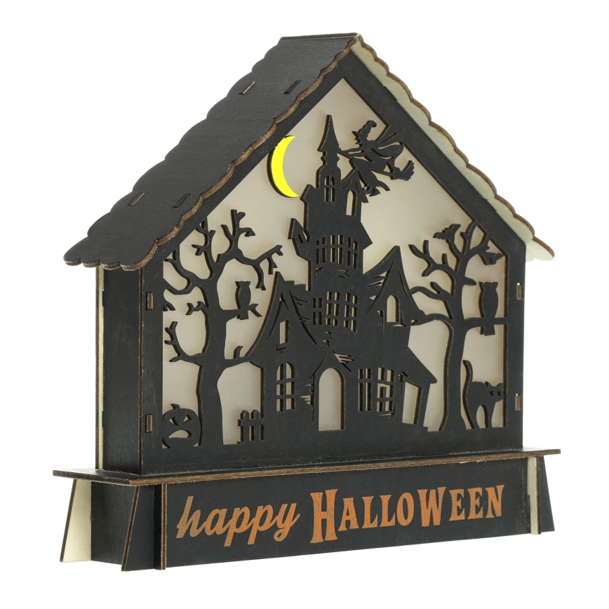 LED Dekoráció HALLOWEEN LED/2xAA/többszínű kísértetjárta ház