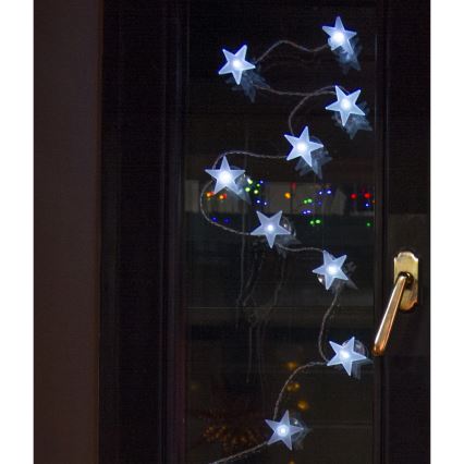 LED dekorációs fényfüzér tapadókorongokkal 10× LED / 2× AA, 1,8 m, hideg fehér