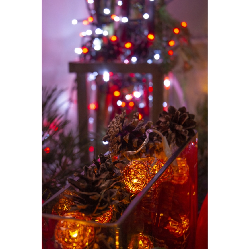 LED Dekoratív lánc 10xLED/2xAA meleg fehér