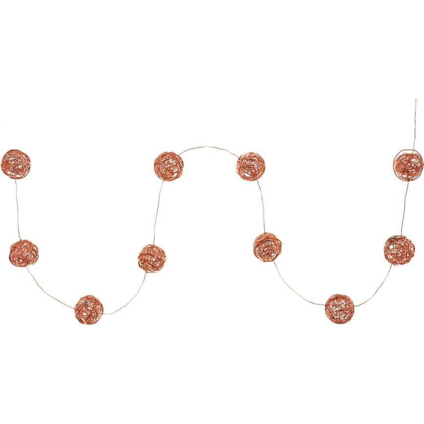 LED Dekoratív lánc 10xLED/2xAA meleg fehér