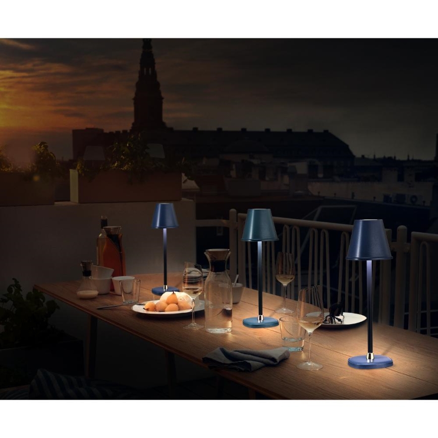 LED Dimmelhető asztali újratölthető lámpa LED/3W/1800 mAh sötét kék