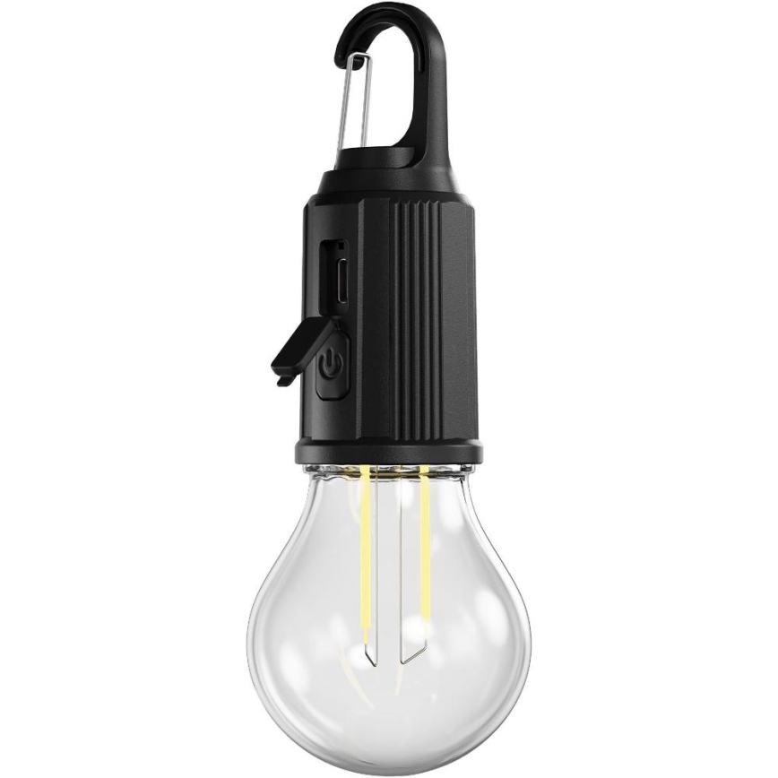 Retlux - LED, fényerőszabályozható USB-s újratölthető lámpa LED/0,3W/USB 400 mAh IP44 fekete