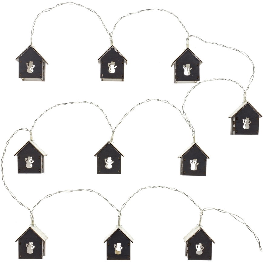 LED fényfüzér 10xLED/2xAA 2,3m meleg fehér