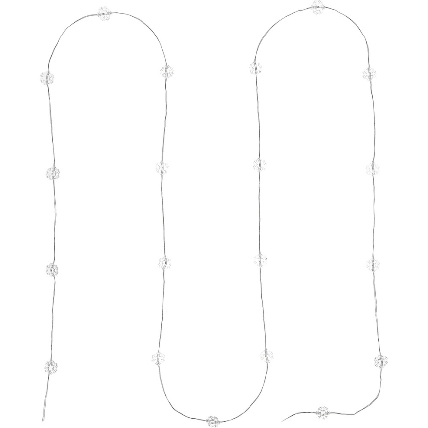 LED fényfüzér 20xLED/2xAA 2,3m hideg fehér