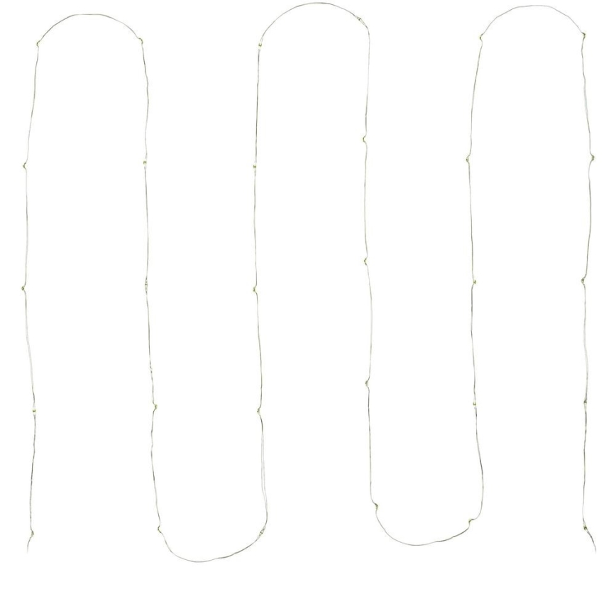 LED fényfüzér 30xLED/3xAA 3,3m hideg fehér