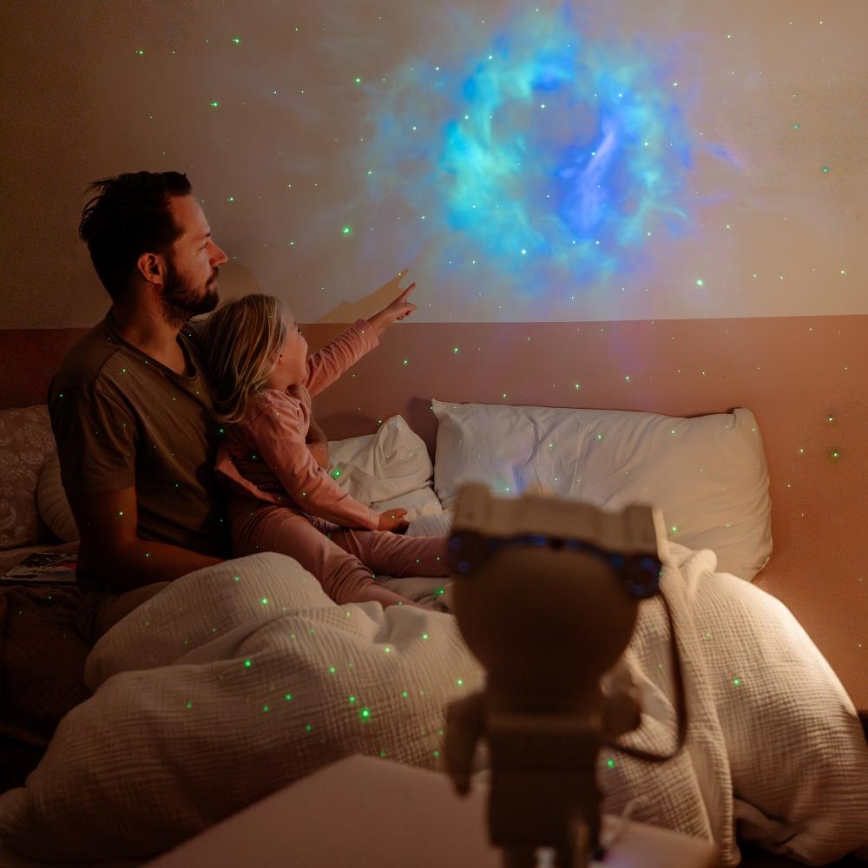 Retlux - LED gyerekprojektor 230V űrhajós 23,3 cm + távirányítóval