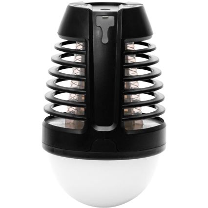 Retlux - LED hordozható újratölthető lámpa rovarcsapdával LED/5W/1800 mAh IP44 fekete