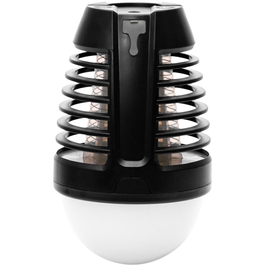 Retlux - LED hordozható újratölthető lámpa rovarcsapdával LED/5W/1800 mAh IP44 fekete