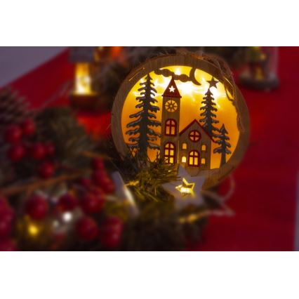 LED Karácsonyi dekoráció 5xLED/2xAAA meleg fehér