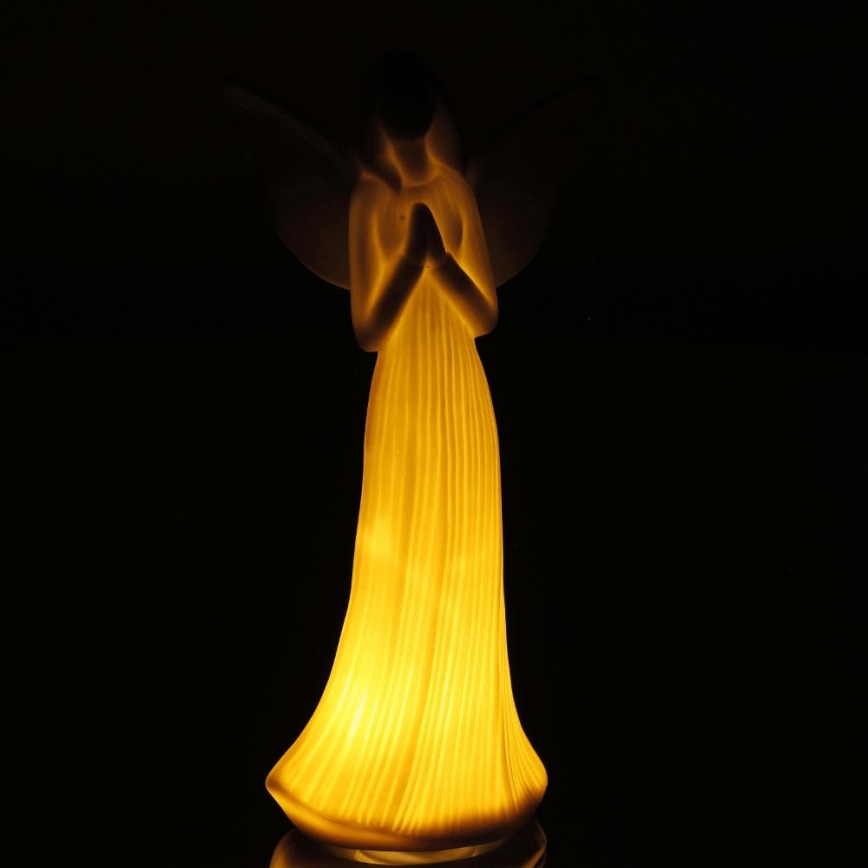 LED karácsonyi dekoráció LED/2xLR44/meleg fehér Angyal