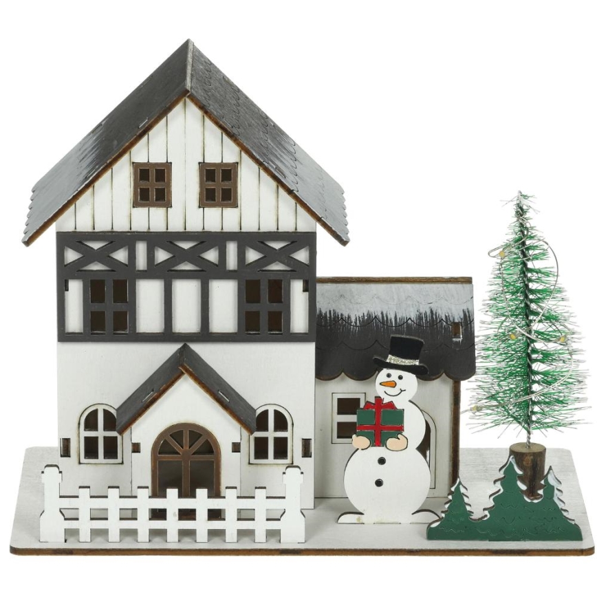 LED karácsonyi dekoráció LED/2xLR44/meleg fehér ház