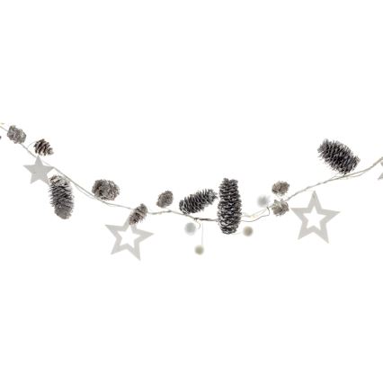 LED karácsonyi fényfüzér 10xLED/3xAA 2,5m meleg fehér