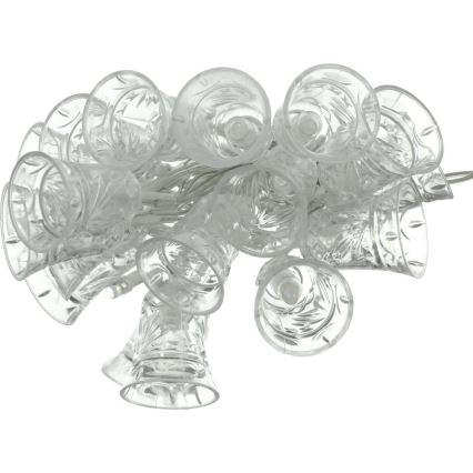 LED Karácsonyi fényfüzér 20xLED/3xAA/meleg fehér 2,2m harangocskák