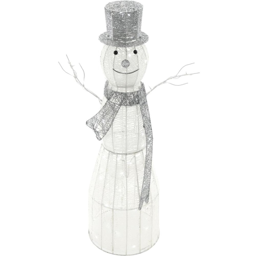 LED Karácsonyi kültéri dekoráció LED/3,6W/230V/hideg fehér 124 cm IP44 hóember