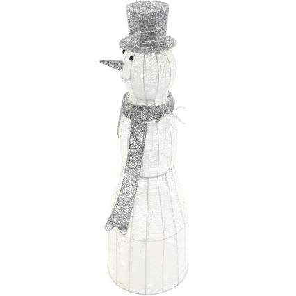 LED Karácsonyi kültéri dekoráció LED/3,6W/230V/hideg fehér 124 cm IP44 hóember