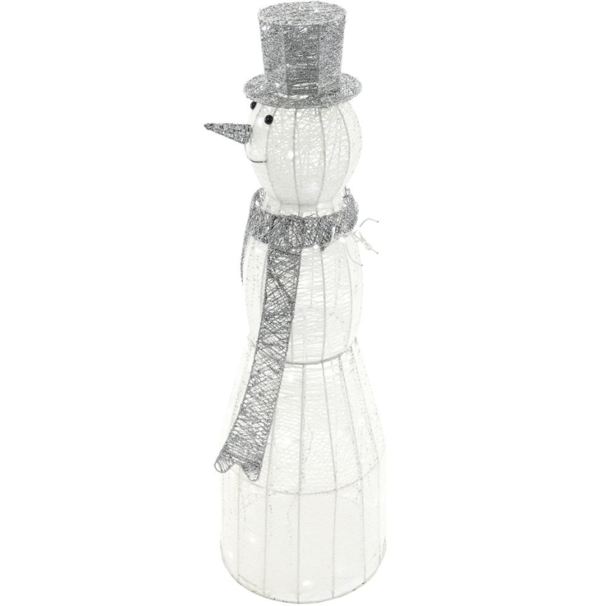 LED Karácsonyi kültéri dekoráció LED/3,6W/230V/hideg fehér 124 cm IP44 hóember