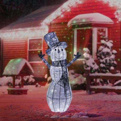 LED Karácsonyi kültéri dekoráció LED/3,6W/230V/hideg fehér 75 cm IP44 hóember