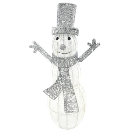 LED Karácsonyi kültéri dekoráció LED/3,6W/230V/hideg fehér 75 cm IP44 hóember