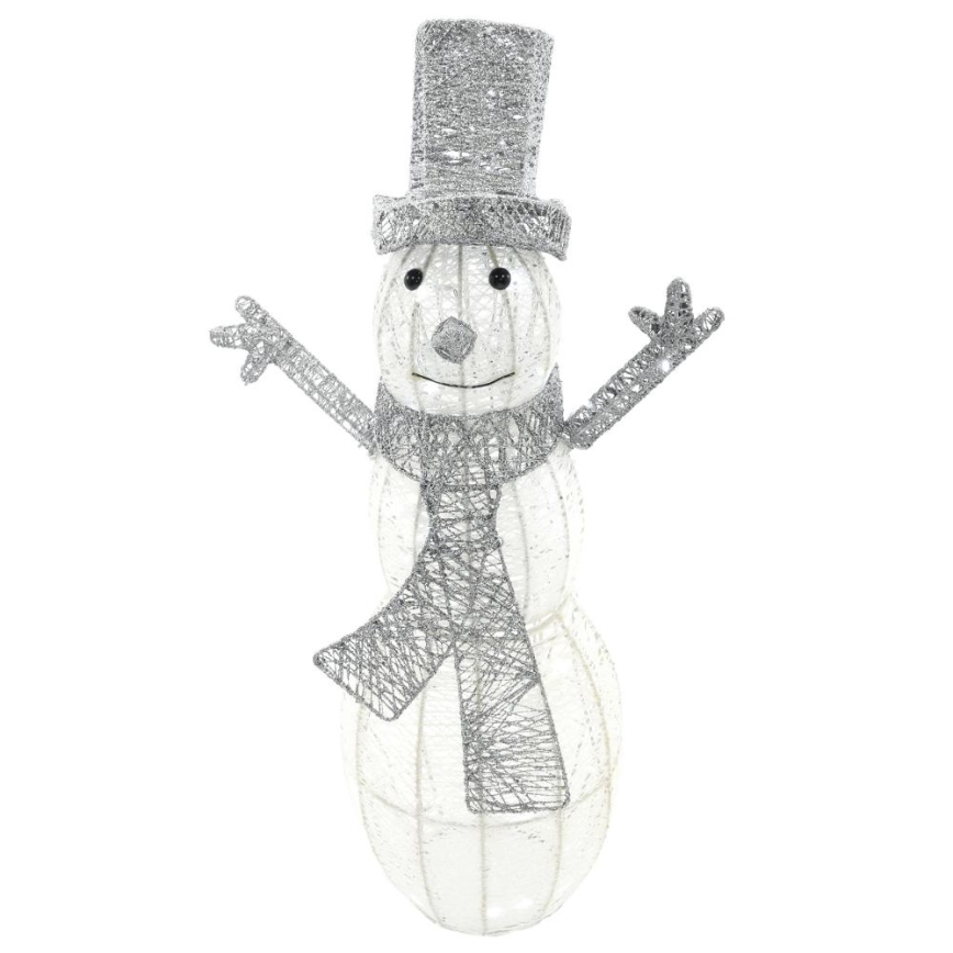 LED Karácsonyi kültéri dekoráció LED/3,6W/230V/hideg fehér 75 cm IP44 hóember