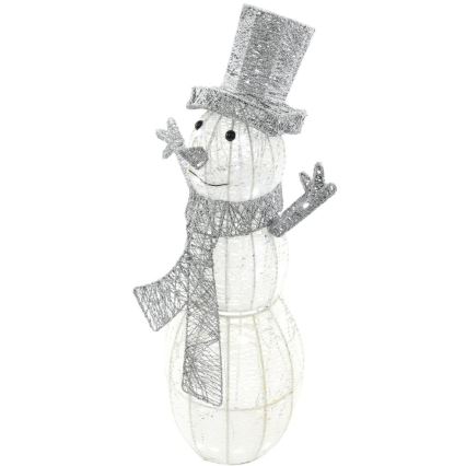 LED Karácsonyi kültéri dekoráció LED/3,6W/230V/hideg fehér 75 cm IP44 hóember