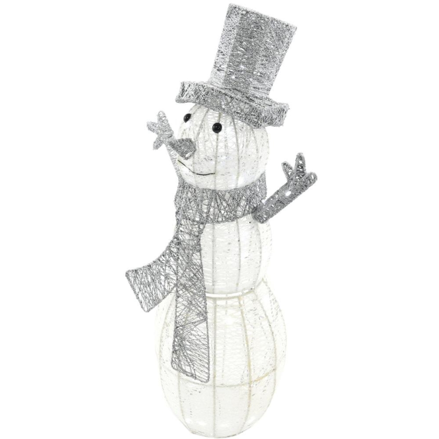 LED Karácsonyi kültéri dekoráció LED/3,6W/230V/hideg fehér 75 cm IP44 hóember