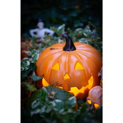 LED Kerámia sütőtök HALLOWEEN LED/3xLR44/meleg fehér