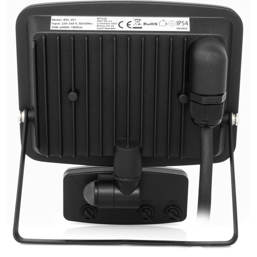 LED keret nélküli reflektor érzékelővel LED/20W/230V 4000K IP65