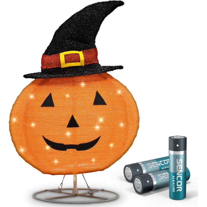 LED kültéri dekoráció HALLOWEEN LED/3xAA/meleg fehér IP44 pumpkin