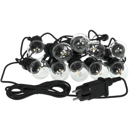 LED kültéri dekorációs fényfüzér GIRLANDA G45 10xE27/230V 8m IP44 meleg fehér
