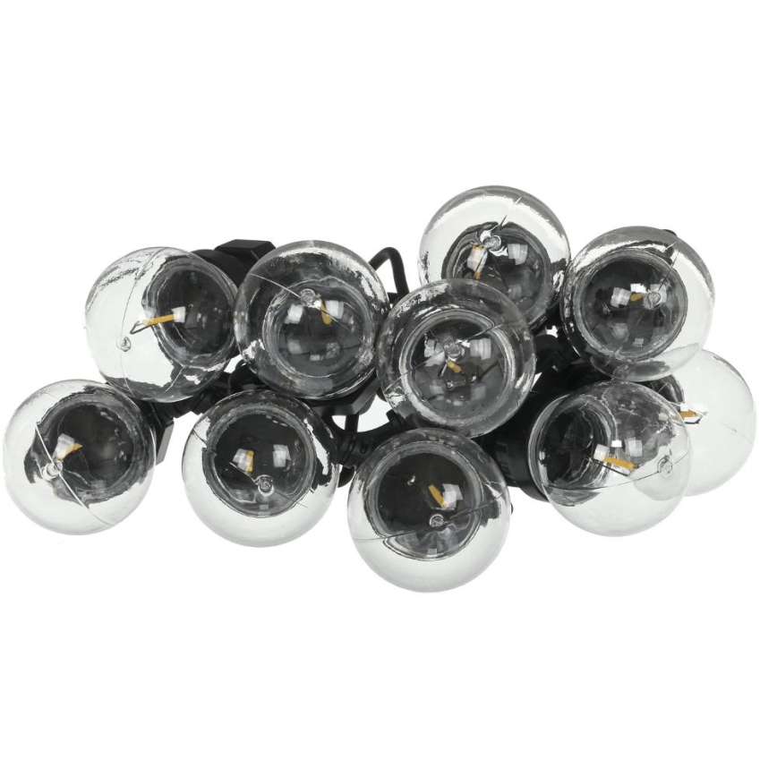 LED kültéri dekorációs fényfüzér GIRLANDA G45 10xE27/230V 8m IP44 meleg fehér