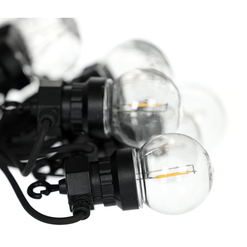 LED kültéri dekorációs fényfüzér GIRLANDA G45 10xE27/230V 8m IP44 meleg fehér